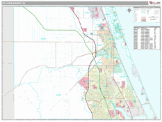 St. Lucie County, FL Digital Map Premium Style
